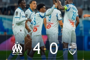 馬賽4-0大勝洛里昂：格林伍德點射破門，帕瓦爾斬獲馬賽生涯首球