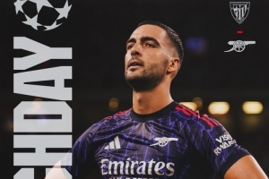 阿森納發布歐冠客戰畢巴海報：梅里諾單人出鏡