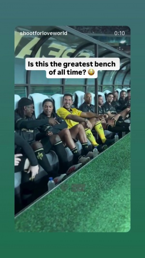 小羅、德羅巴等超豪華眾星！魯尼轉發視頻：歷史最偉大的替補席？