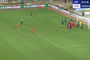 49分鐘3球領先！盧永濤頭球破門梅開二度，河南3-0三鎮