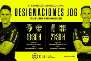 西甲第6輪裁判安排：奧蒂茲執法巴薩，科爾德羅主裁奧薩蘇納