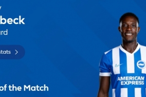 梅開二度，維爾貝克當選官方布萊頓3-1切爾西全場最佳