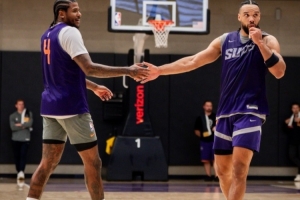 新賽季能走多遠？太陽曬訓練照：杰倫-格林狄龍擊掌 馬盧阿奇扣籃