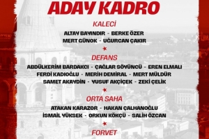 土耳其世預賽名單：恰爾汗奧盧、居勒爾、伊爾迪茲、烏尊在列