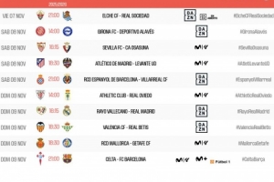 西甲第12輪賽程：11月9日巴列卡諾vs皇馬，11月10日塞爾塔vs巴薩