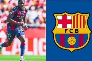 8場5球3助解約金3000萬歐！世體：巴薩正關注21歲萊萬特前鋒艾永