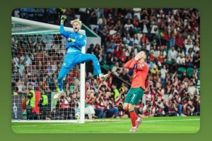 凱萊赫曬撲出C羅點球慶祝照：雖未能如愿但仍有積極因素