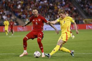 真大腿！德布勞內本賽季為比利時出場4次，貢獻4球1助攻