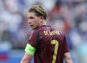 德布勞內(nèi)射門23次、打進6球、準確傳中14次，歐洲世預賽中場最多