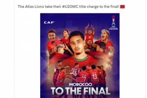 摩洛哥進入世青賽決賽，阿什拉夫轉發海報祝賀：摩洛哥加油