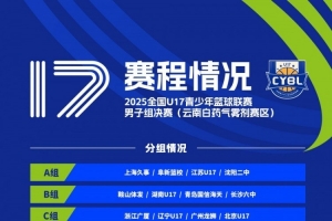 賽程發(fā)布！全國U17青少年籃球聯賽男子組決賽將于10月21日開賽