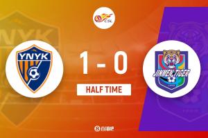 半場-云南玉昆暫1-0天津津門虎 奧斯卡點射破門 王獻均送點