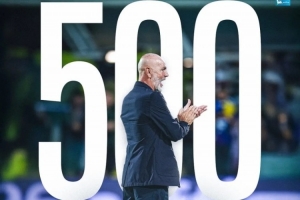 里程碑，意甲官方祝賀皮奧利意甲執教500場