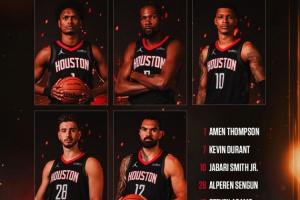 繼續五大！火箭揭幕戰首發：阿門、杜蘭特、小史、申京、亞當斯