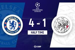 半場-切爾西暫4-1十人阿賈克斯 吉烏破門凱塞多建功恩佐點射