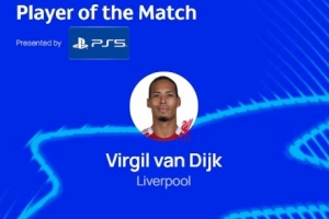 1進球6解圍，范戴克當選利物浦5-1客勝法蘭克福全場最佳球員