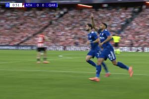 畢巴開場丟球！在3場歐戰(zhàn)第1分鐘破門，卡拉巴赫前鋒是歷史首人