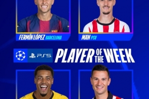 歐冠官方本輪最佳球員候選：費(fèi)爾明領(lǐng)銜、恩梅查、丹尼斯-曼在列