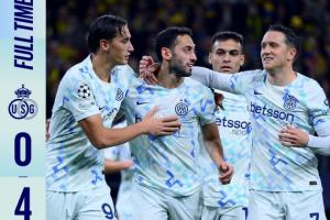 歐冠僅國米勝！意甲7隊歐戰(zhàn)3勝1平3負(fù)，拿波里慘敗尤文羅馬均告負(fù)