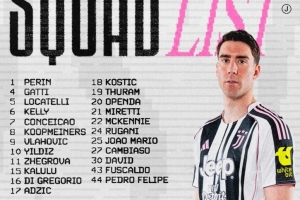 尤文意甲對拉齊奧名單：伊爾迪茲領銜，DV9、小孔塞桑在列