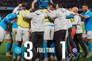 終結(jié)連續(xù)5場交鋒不勝！那不勒斯3-1國米，時隔兩年半再勝對手