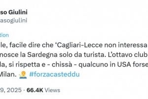 卡利亞里主席回應米蘭老板：在美國我們的球迷數量可能比米蘭還多