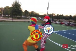 外國網(wǎng)友惡搞：今夜的曼市德比是這樣的嗎？