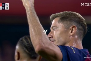 萊萬接球爆射死角破門！奧爾莫直塞送助攻！巴薩5-0領先瓦倫！