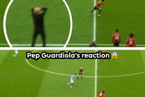 梅努穿襠戲耍后場邊瓜迪奧拉的反應