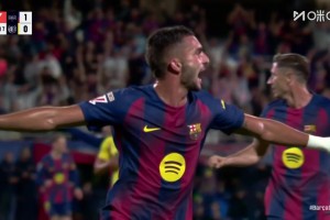 巴薩配合美如畫！奧爾莫腳后跟送助攻！費蘭跟進推射破門得手！