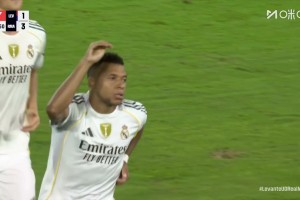 皇馬3-1領(lǐng)先萊萬(wàn)特！姆巴佩造點(diǎn)，親自主罰勺子點(diǎn)球打進(jìn)