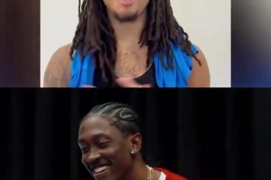 曾凡博亮相籃網媒體日，這造型帥不帥？