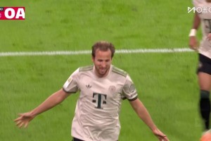 凱恩拜仁生涯100球！迪亞斯禁區(qū)內(nèi)突破分球，凱恩推射破門雙響！