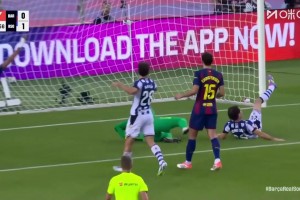 巴薩主場丟球！巴雷內切亞助攻，奧德里奧索拉包抄破門！