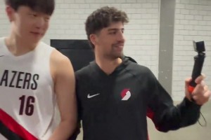 簡直團寵開拓者的隊友們在媒體日與楊瀚森有愛互動~~