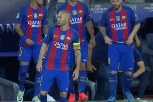 巴薩球迷永恒的回憶！伊涅斯塔 、MSN同框