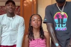 有模有樣詹姆斯帶女兒現身網紅kai直播間秀舞蹈