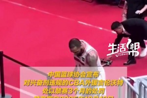 吉倫沃特因興奮劑違規(guī)被禁賽3個月！廣東東陽光隊負(fù)擔(dān)檢測費用！