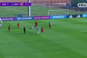 太強了??方珍珠單刀破門，U17中國女足4-0領先挪威