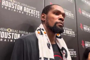 回雷霆主場有沒有想見的人？杜蘭特果斷搖頭：沒有！