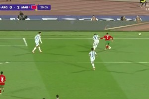 阿根廷決賽2球落后！摩洛哥斷球反擊扎比里破門梅開二度！
