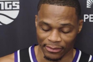 威少：國王主場球迷很棒，期待能夠點(diǎn)亮光束