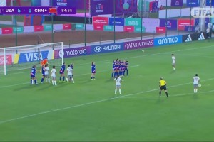 追回一球！曾屹婕任意球直接破門，中國女足仍然2-5落后美國女足