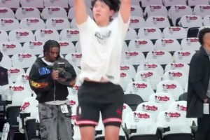 這手型如何？楊瀚森常規賽首秀賽前熱身練習外線投籃~