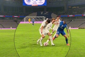 現(xiàn)場申花球迷實拍配文：裁判你瞎還是我瞎！這不是點球？？？