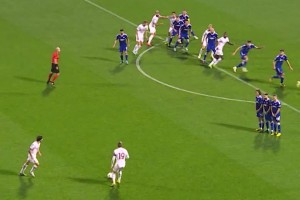 3年前，加比亞打進了紅黑生涯的第一粒進球