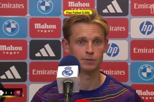 德容賽后：當(dāng)終場(chǎng)哨聲響起時(shí)，我看到皇馬球員們朝著我們球員跑去